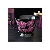 Dark Romance Floral Print Teacup