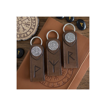 Joy Viking Rune Faux Leather Keyring