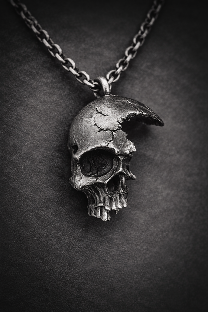 Shattered Skull Pendant Necklace
