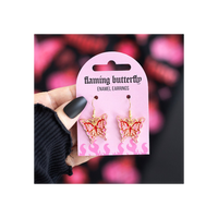 Flaming Butterfly Earrings