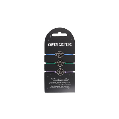 Set of 3 Coven Sisters Pentagram Bracelets