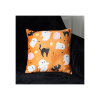 Square Sweet and Spooky Ghost Print Cushion