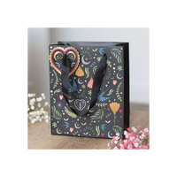 Medium Black Midnight Bloom Print Giftbag
