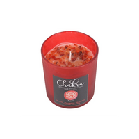 Root Chakra Strawberry Crystal Chip Candle