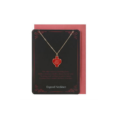 Love Potion Enamel Necklace Card
