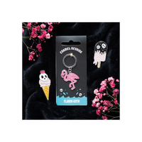 Flamin-goth Flamingo Keyring