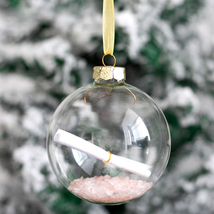Rose Quartz Manifestation Christmas Bauble Kit