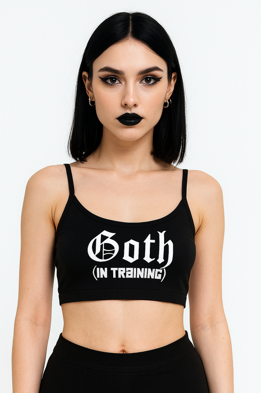 Goth in Training strap cami/ crop