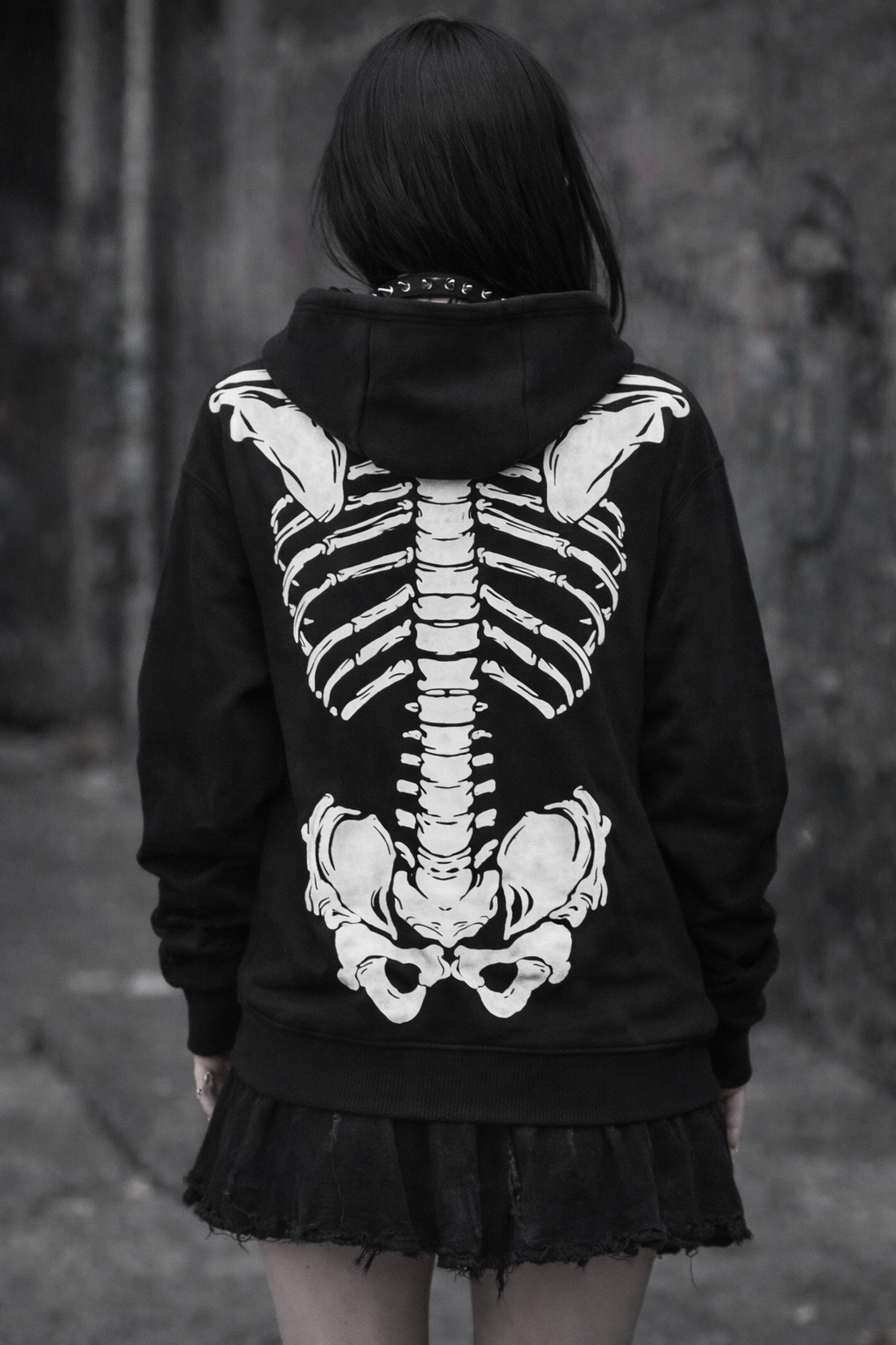 Skeleton bones Hoody (Zipped))