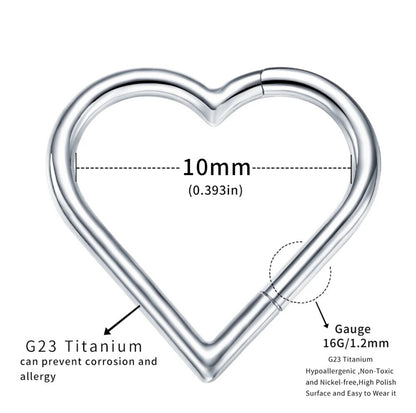 Heart segment seamless piercings jewellery