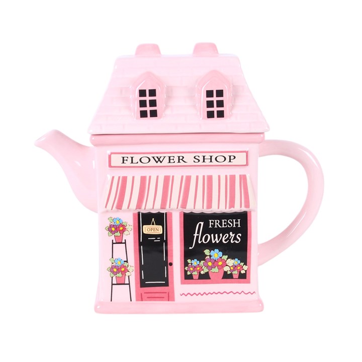 Flower Shop Shaped Teapot