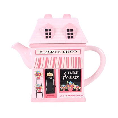 Flower Shop Shaped Teapot