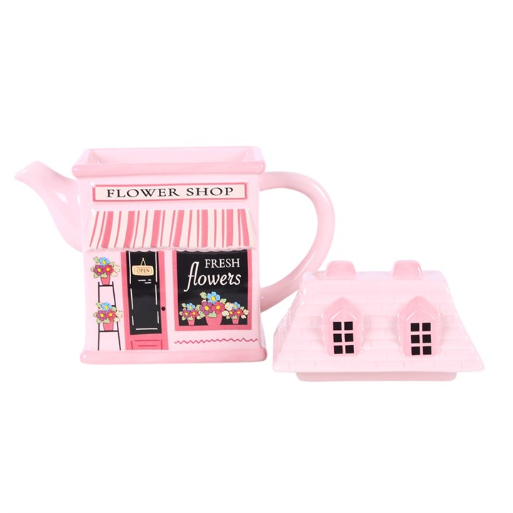 Flower Shop Shaped Teapot