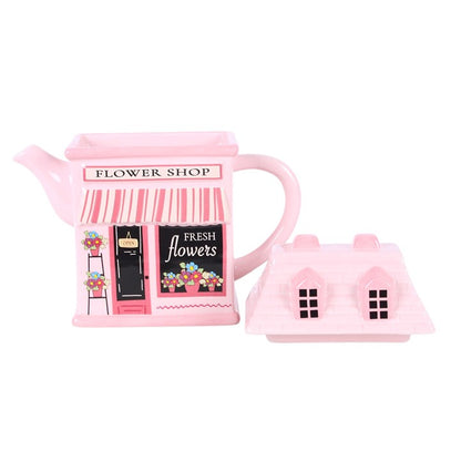 Flower Shop Shaped Teapot