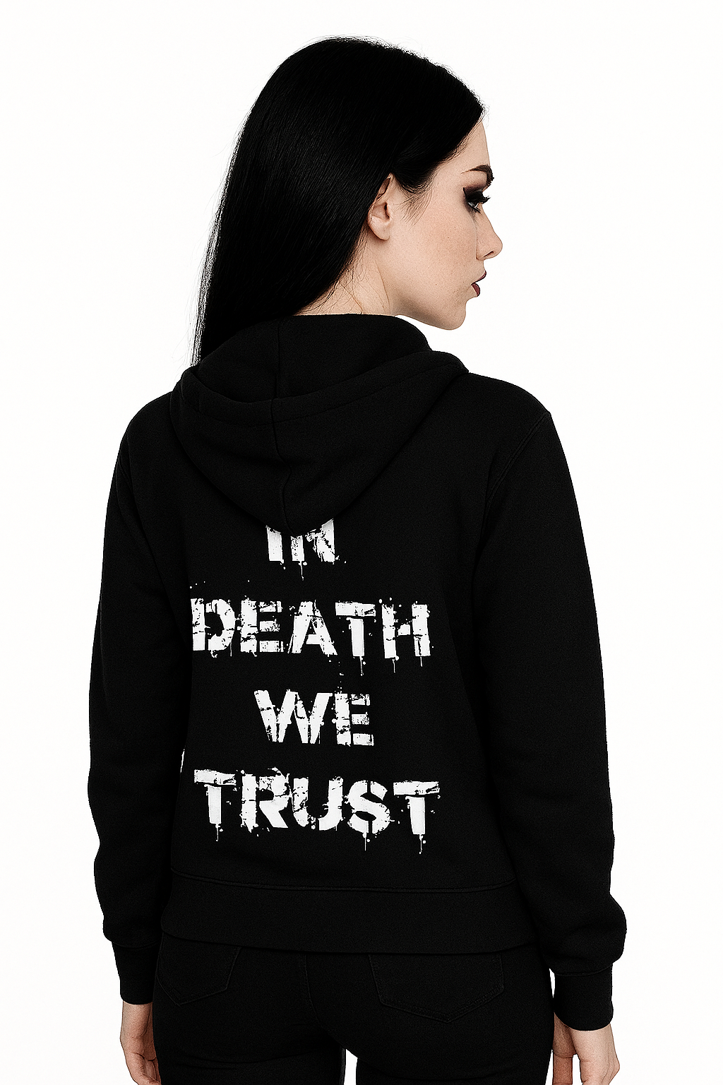Death Corp - in death we trust- Zip hoody (glow in the dark option )