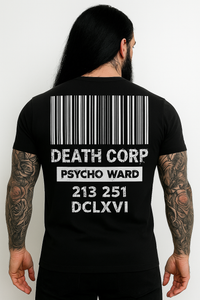 Death Corp - Psycho ward T shirt (glow in the dark )