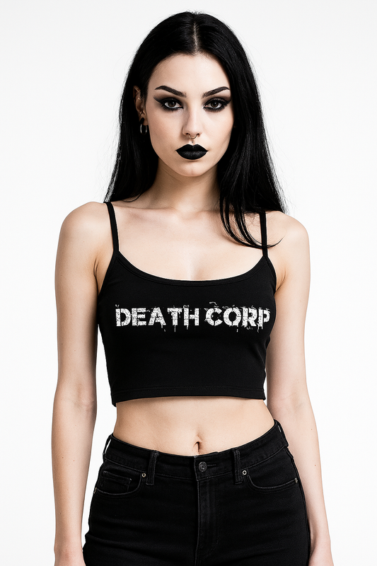 Death Corp - Classic strap cami/ crop (glow in the dark option)