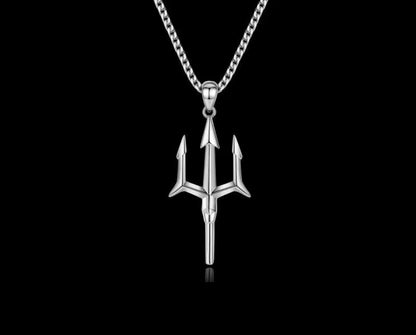 Poseidon stainless steel silver necklace