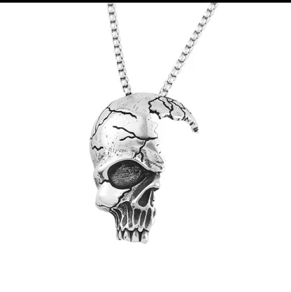 Shattered Skull Pendant Necklace