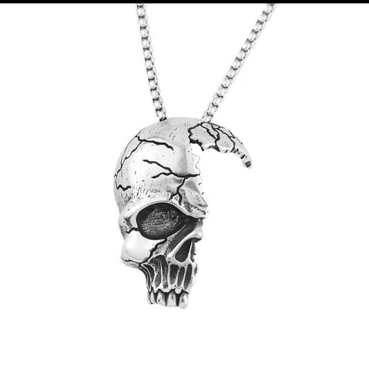 Shattered Skull Pendant Necklace