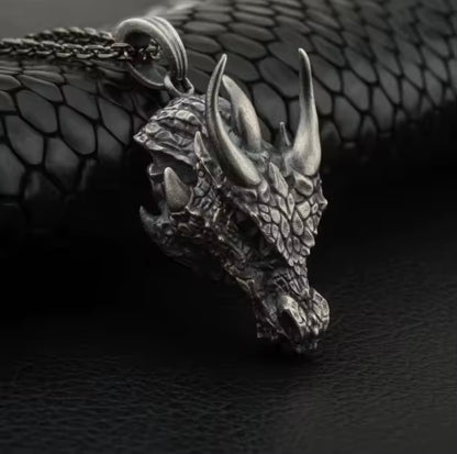 Sovereign Dragon Necklace – Power Forged in Steel