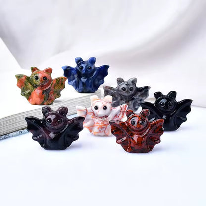 Hand Crafted Crystal Bat Figures