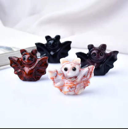 Hand Crafted Crystal Bat Figures