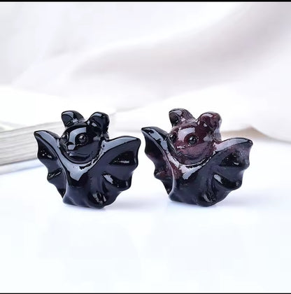Hand Crafted Crystal Bat Figures