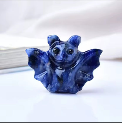 Hand Crafted Crystal Bat Figures