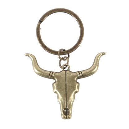 Bull Skull Keyring