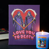 19x25cm Love You To Death Canvas Plaque by Steven Rhodes
