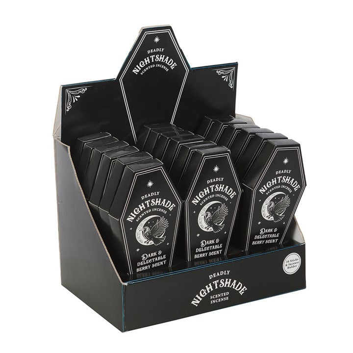 Set of 18 Deadly Nightshade Incense Stick Gift Sets in Display