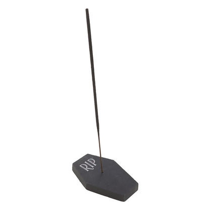 Set of 18 Black Rose Incense Stick Packs with Coffin Holder