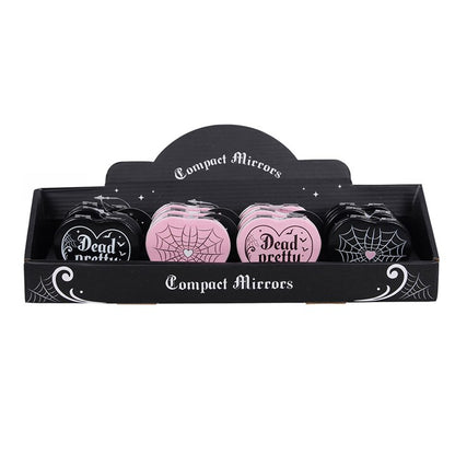 Set of 12 Pretty Deadly Compact Mirrors in Display