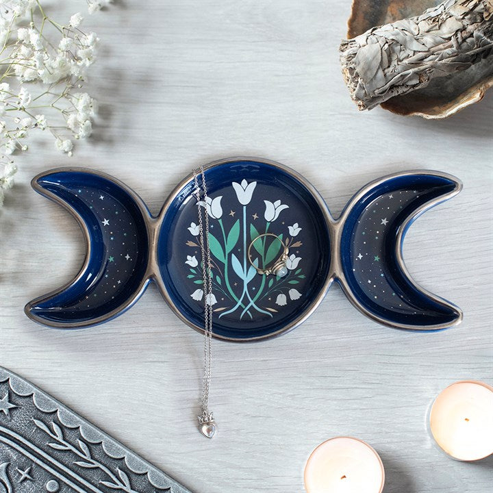 Triple Moonflower Trinket Dish
