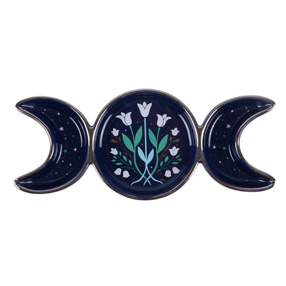 Triple Moonflower Trinket Dish