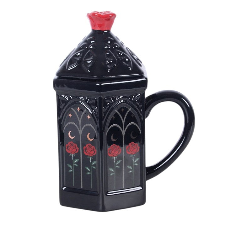 Gothic Rose Cathedral Lidded Mug
