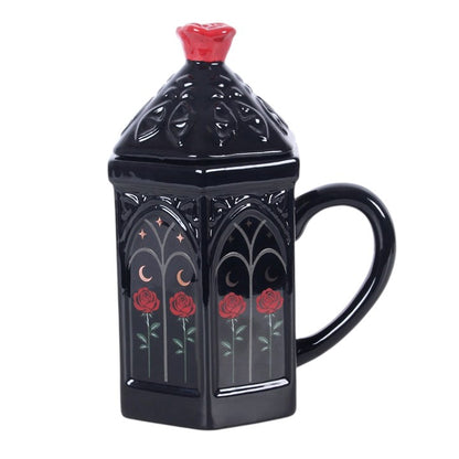 Gothic Rose Cathedral Lidded Mug