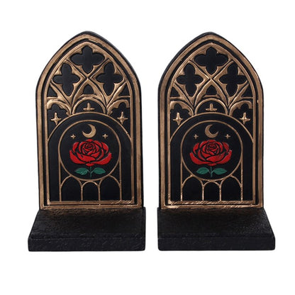 Gothic Rose Cathedral Arch Bookends