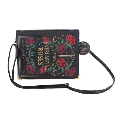 Gothic Rose Book Shaped Crossbody Bag