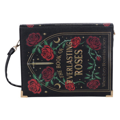 Gothic Rose Book Shaped Crossbody Bag