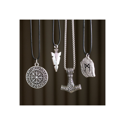 Arrowhead of Strength Viking Cord Necklace