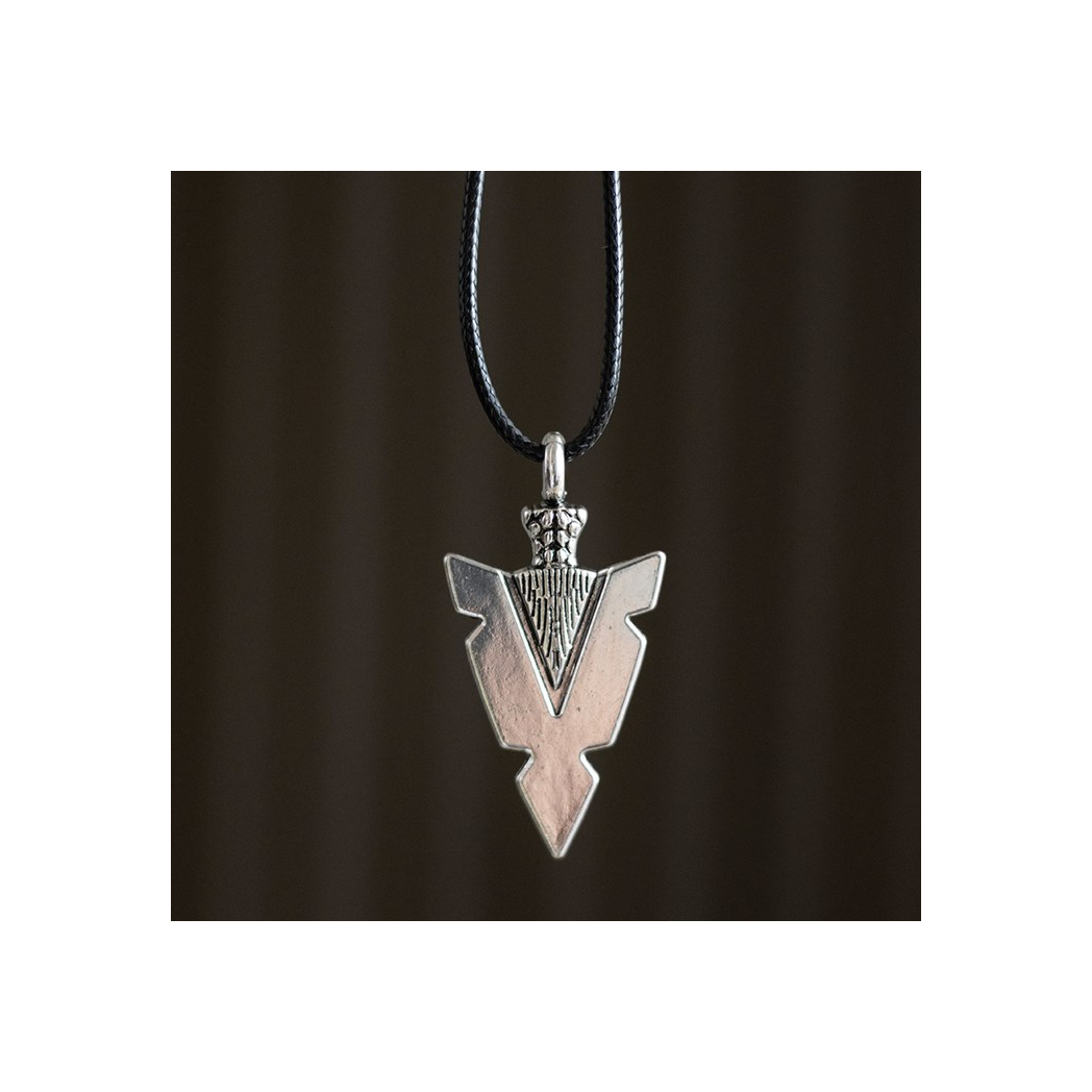 Arrowhead of Strength Viking Cord Necklace