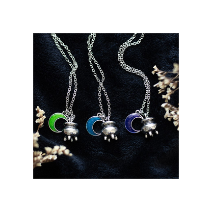 Set of 3 Coven Sisters Cauldron Charm Necklaces