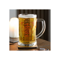 Viking Compass Glass Beer Tankard with Coaster