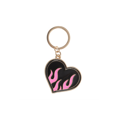 Burning Heart Keyring