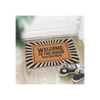 Black Welcome to the Circus Doormat