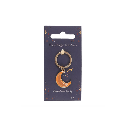 Autumn Magic Moon Keyring