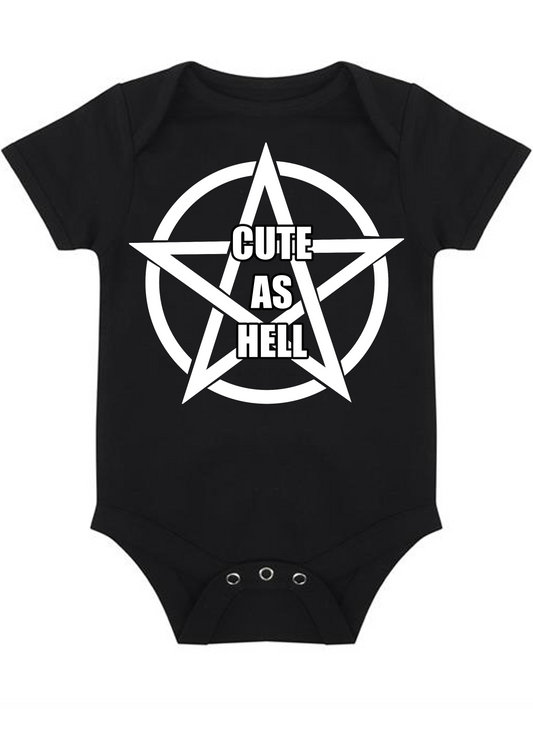 Cute as hell short sleeve baby bodysuit