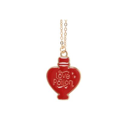 Love Potion Enamel Necklace Card
